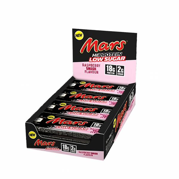 Mars Hi Protein Low Sugar 12x55g Raspberry Smash - Protein Bars at MySupplementShop by Mars