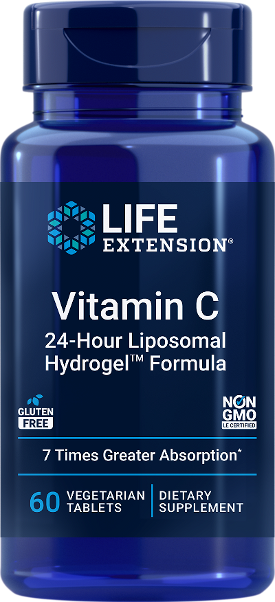 Life Extension Vitamin C 24-Hour Liposomal Hydrogel Formula, 60 vegetarian tablets