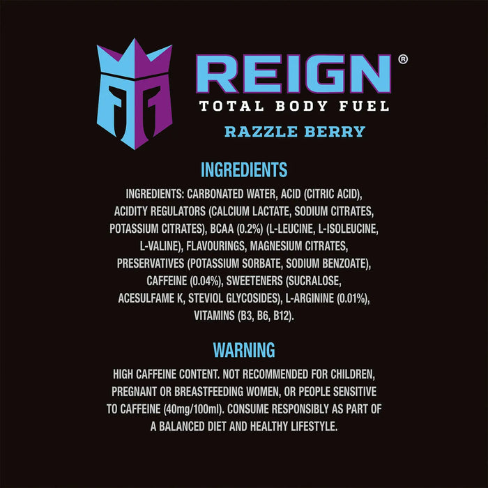 REIGN Total Body Fuel 1.49 GBP Price Marked Product 12x500ml | High-Quality Sports & Energy Drinks | MySupplementShop.co.uk