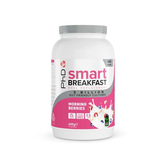 PhD Smart Breakfast 600g | Breakfast Shake, with High Protein, Essential Vitamins & Minerals, Probiotics & Digestive Enzymes