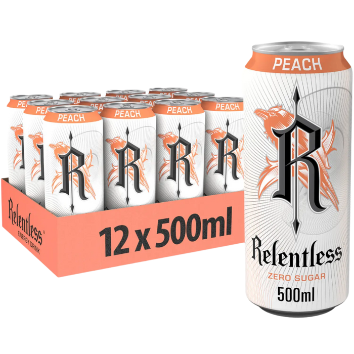 Relentless Peach Zero 12 x 500ml