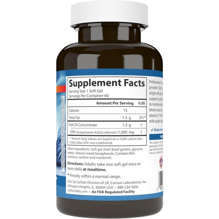 Carlson Labs Elite EPA Gems 1,000mg 60 Softgels - Heart Health at MySupplementShop by Carlson Labs