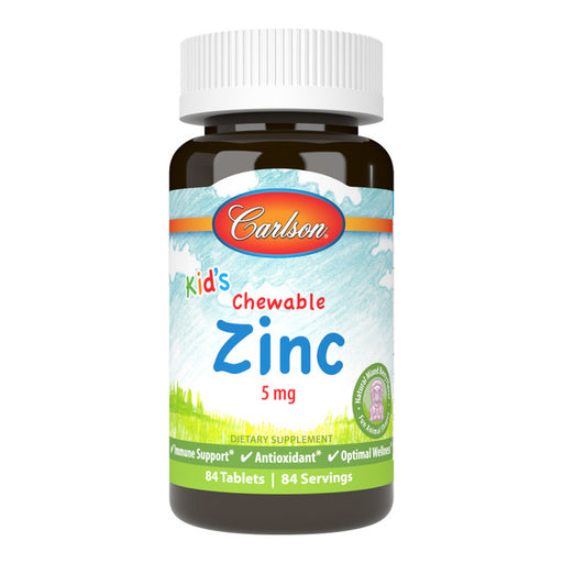 Carlson Labs Kid's Chewable Zinc, Natural Mixed Berry - 84 tabs | High-Quality Vitamins & Minerals | MySupplementShop.co.uk