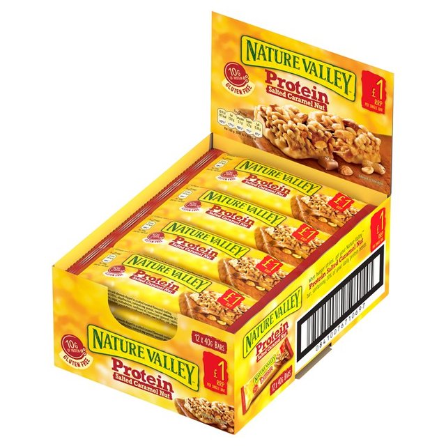 Nature Valley Proten 12x40g Salted Caramel Nut | High-Quality Sports Nutrition | MySupplementShop.co.uk