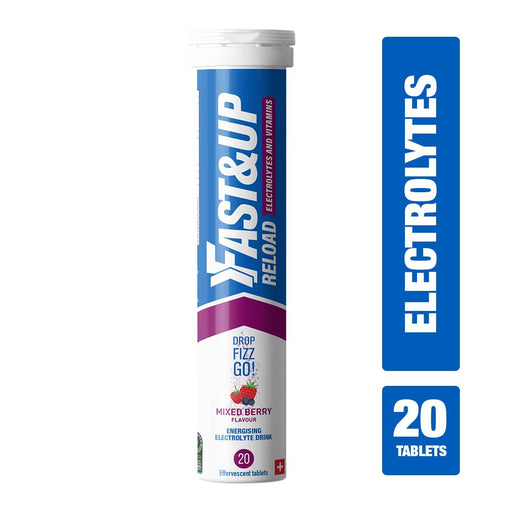 Fast&Up Reload Effervescent Tablets Mixed Berry 20 Tablets x 6 - Adult Multi Vits at MySupplementShop by FAST&UP