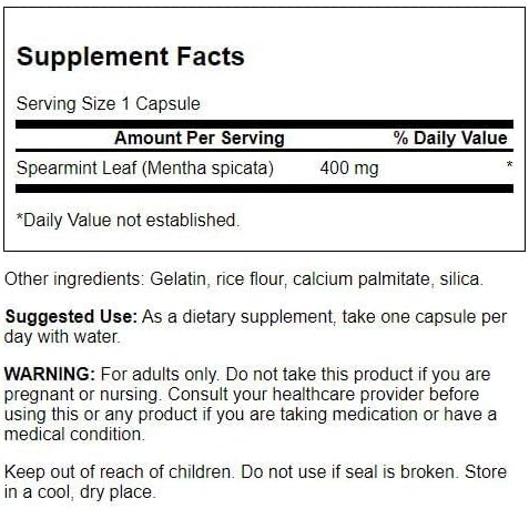 Swanson Full Spectrum Spearmint Leaf 400mg - 60 caps