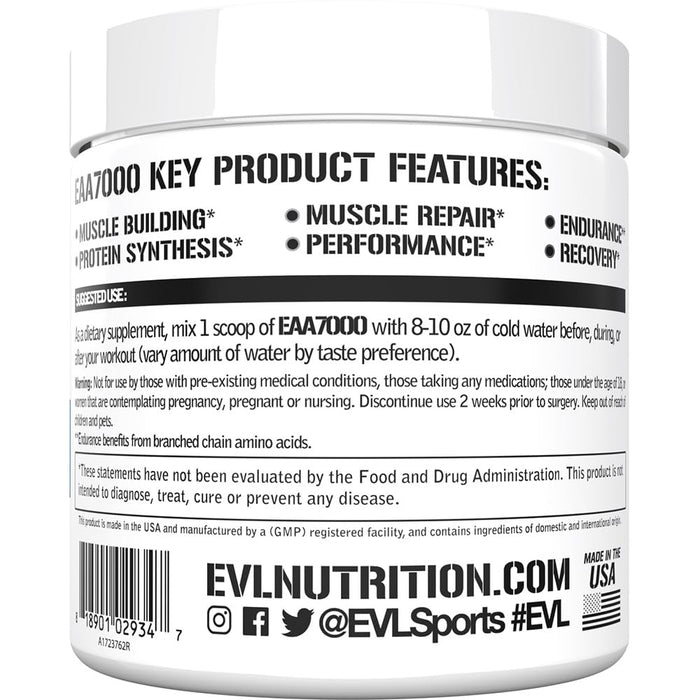 EVLution Nutrition EAA 7000, Unflavored 237g