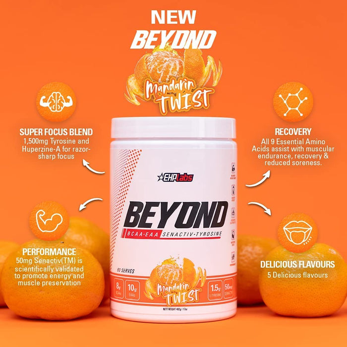 EHP Labs Beyond BCAA+EAA Intra-Workout 580g 60 Servings - BCAAs at MySupplementShop by EHP Labs