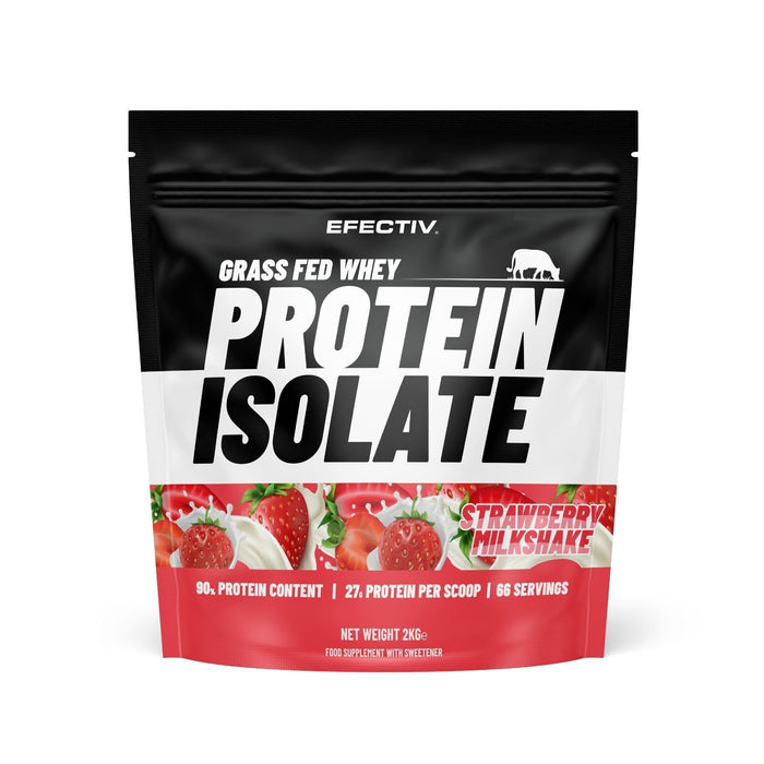 Efectiv Nutrition Grass Fed Whey Protein Isolate 2000g Strawberry Milkshake