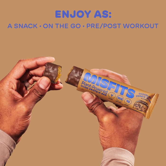 Misfits Vegan Protein Bar 12x45g Milk Chocolate Vegan Cookie Dough