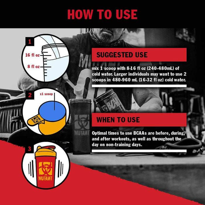 Mutant BCAA 9.7 with Micronized Amino Acid and Electrolyte Support Stack