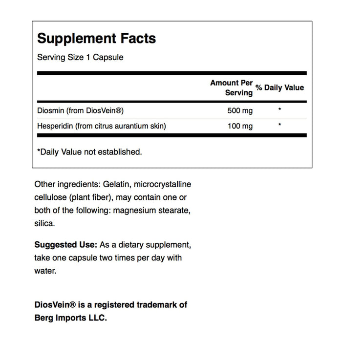 Swanson Diosmin & Hesperidin - 60 caps | High-Quality Combination Multivitamins & Minerals | MySupplementShop.co.uk