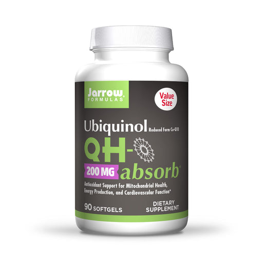 Jarrow Formulas Ubiquinol QH-absorb, 200mg - 90 softgels - Health and Wellbeing at MySupplementShop by Jarrow Formulas