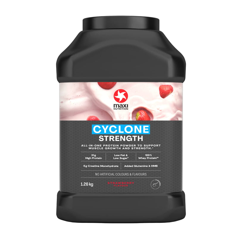 Maxi Nutrition Cyclone Powder 1260g Strawberry - Whey Proteins at MySupplementShop by Maxi Nutrition