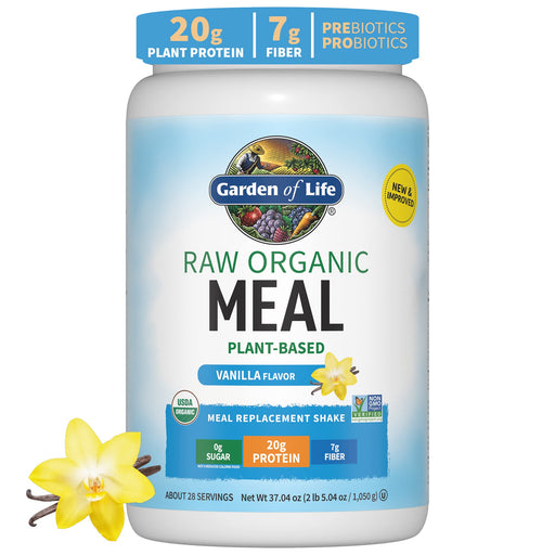 Garden of Life Raw Organic Meal, Vanilla - 969g | High-Quality Plant Proteins | MySupplementShop.co.uk