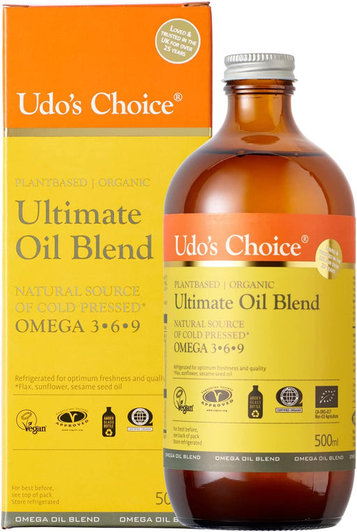 Udo's Choice Organic Ultimate Oil Blend 500ml | High-Quality Vitamins & Supplements | MySupplementShop.co.uk