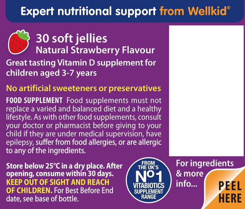 Vitabiotics WellKid Peppa Pig Vitamin D 400 IU Soft Jellies 3-7 Years x 30 - Children at MySupplementShop by Vitabiotics