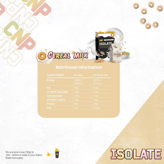 CNP Professional Isolate 900g Cereal Milk at MySupplementShop.co.uk