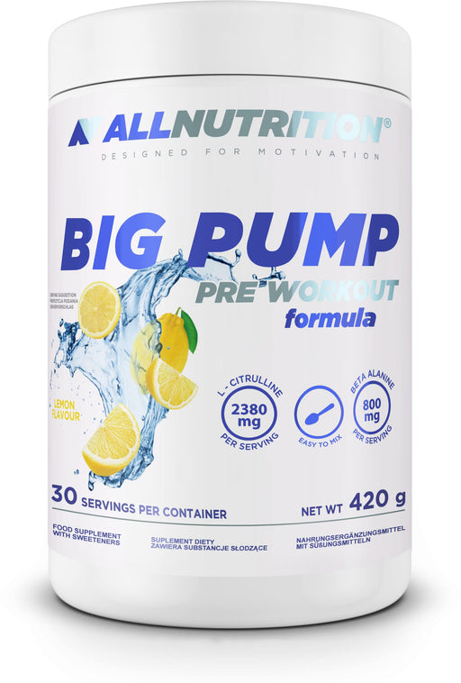 Allnutrition Big Pump Lemon 420g at the cheapest price at MYSUPPLEMENTSHOP.co.uk