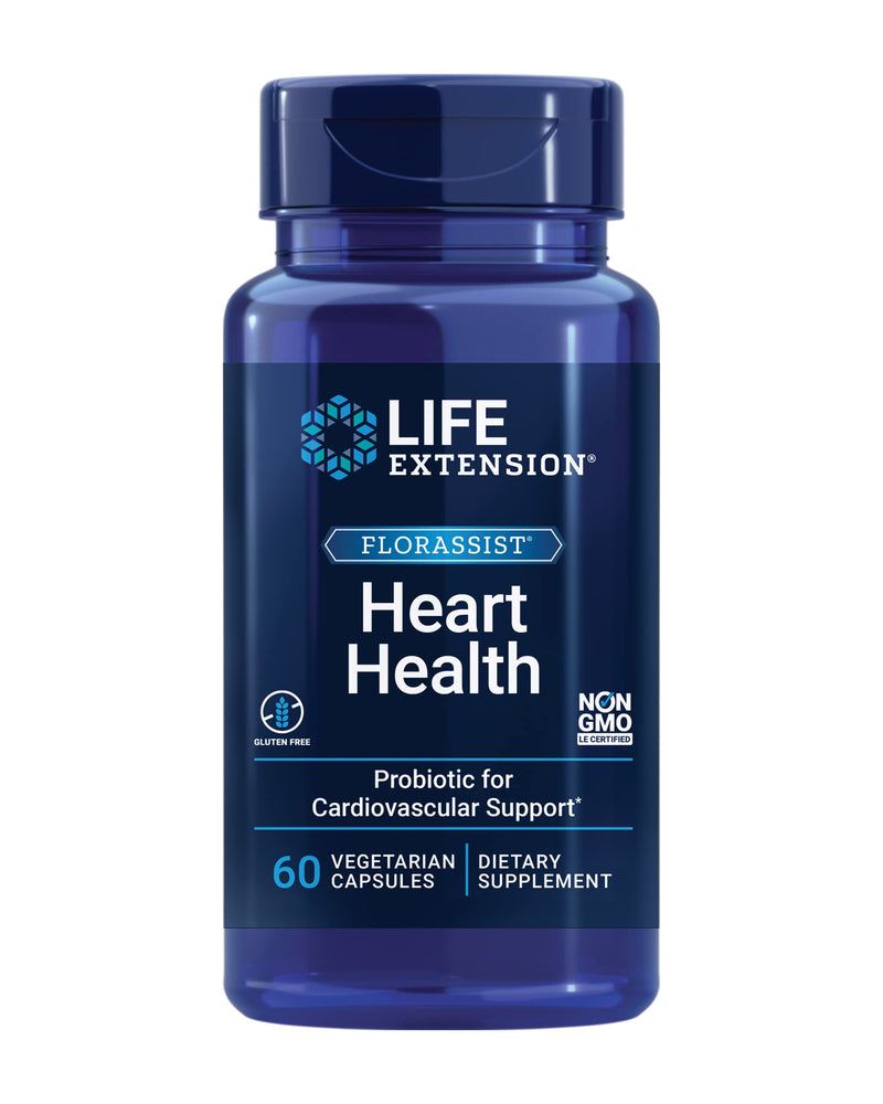 Life Extension FLORASSIST Heart Health, 60 vegetarian capsules: Cardio Wellness, Probiotic Care | Premium Nutritional Supplement at MYSUPPLEMENTSHOP