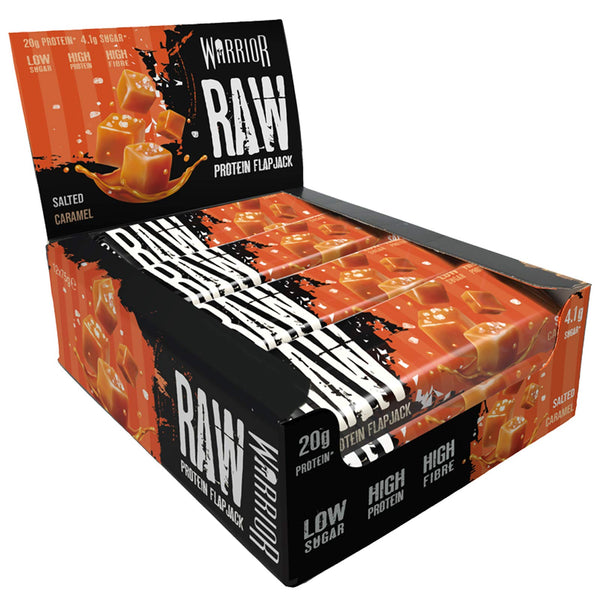 Warrior Raw Protein Flapjack 12x75g Salted Caramel - Health Foods at MySupplementShop by Warrior Raw