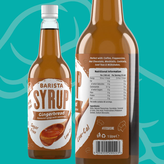 Low-Cal Barista Syrup, Gingerbread - 1000 ml.