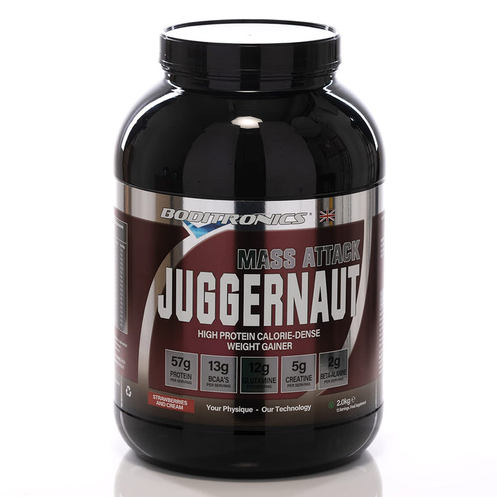 Mass Attack Juggernaut Strawberries & Cream 2Kg - Sports Nutrition at MySupplementShop by Boditronics