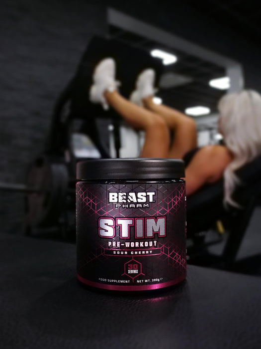 Beast Pharm STIM Pre Workout 390g (Sour Cherry) - Pre Workout at MySupplementShop by Beast Pharm