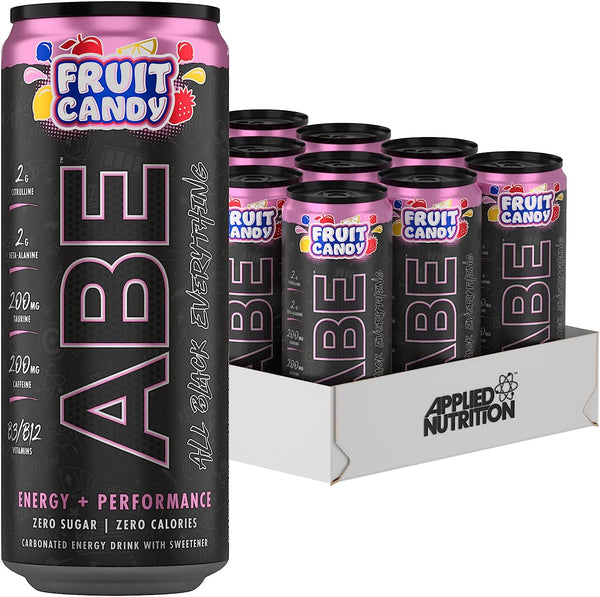 Applied Nutrition ABE Pre Workout Cans 12 x 330ml - Fruit Candy - Energy Drinks at MySupplementShop by Applied Nutrition