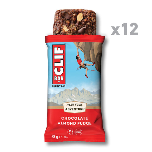 CLIF Bar 12x68g Chocolate Almond Fudge - Endurance & Energy at MySupplementShop by CLIF Bar