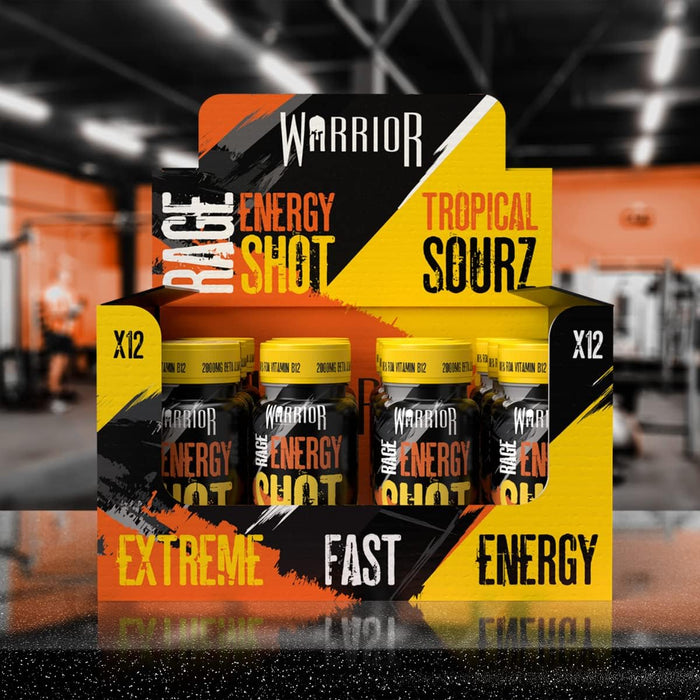 Warrior Rage Pre Workout Energy Shot 12 x 60ml Tropical Sours