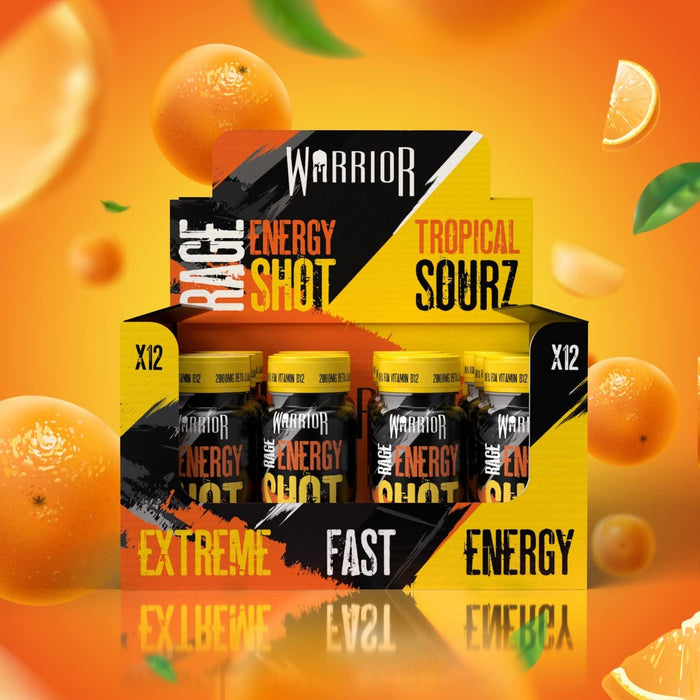 Warrior Rage Pre Workout Energy Shot 12 x 60ml Tropical Sours