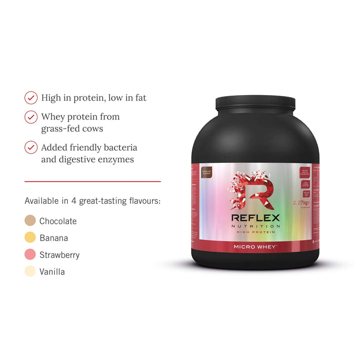 Reflex Nutrition Micro Whey 2.27kg Chocolate - Sports Nutrition at MySupplementShop by Reflex Nutrition