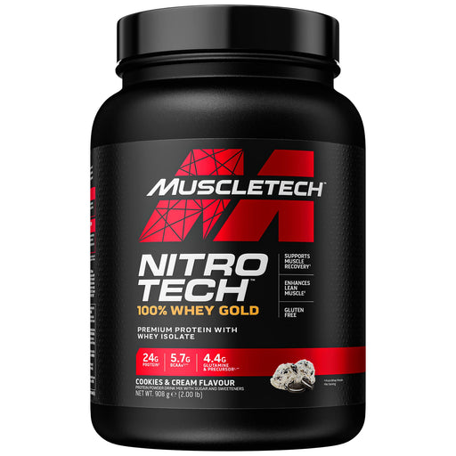 Nitro-Tech 100% Whey Gold, Cookies & Cream (EAN 631656260076) - 908g