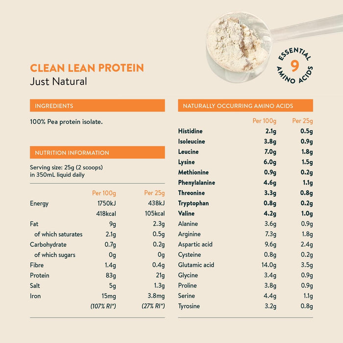 Nuzest Clean Lean Protein 1kg Just Natural 40 Servings - Sports Nutrition at MySupplementShop by Nuzest