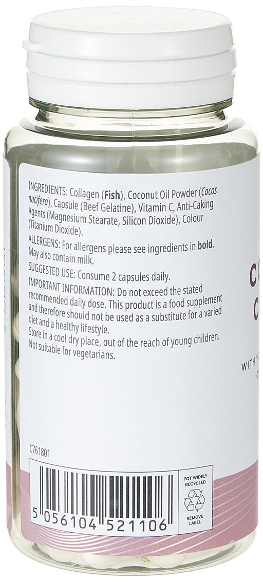 MyVitamins Coconut and Collagen  60Caps Unflavoured | High-Quality Nutritional Supplement | MySupplementShop.co.uk