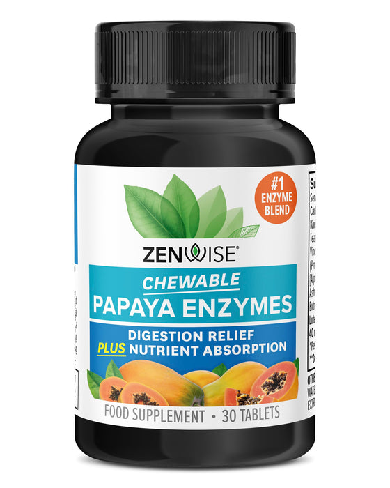 Zenwise Chewable Papaya Enzymes 30 tablets