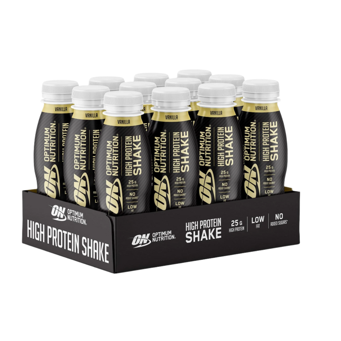 Optimum Nutrition High Protein Shake – 12x330ml | 25g Protein | Low Fat, No Added Sugar