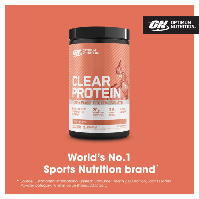 Optimum Nutrition ON 100% Clear Protein 280g Juicy Peach cheapest price with MYSUPPLEMENTSHOP.co.uk