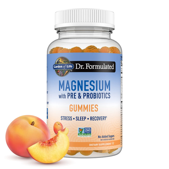 Garden of Life Dr. Formulated Magnesium with Pre & Probiotics Gummies, Peach - 60 gummies - Magnesium at MySupplementShop by Garden of Life