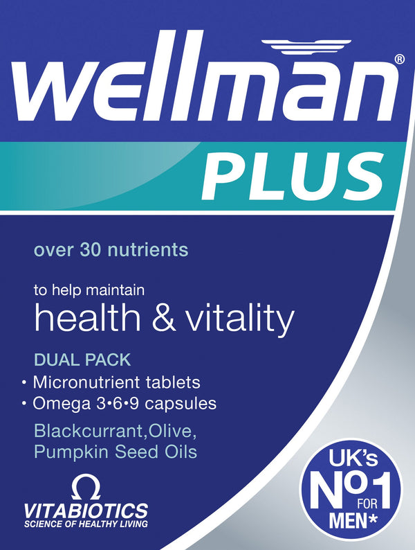 Vitabiotics Wellman Plus Omega 3-6-9 Capsules 28S And 56 Tablets - Men at MySupplementShop by Vitabiotics