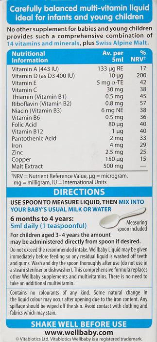 Vitabiotics Wellkid Calcium Liquid - Children at MySupplementShop by Vitabiotics