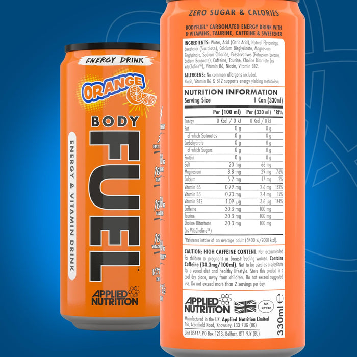 Applied Nutrition Body Fuel CAN 12x330ml - Energy Drinks at MySupplementShop by Applied Nutrition