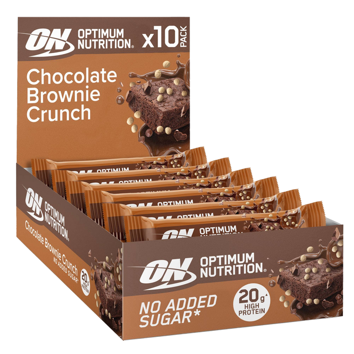 Optimum Nutrition Crunch Bar 10x65g Choc Brownie