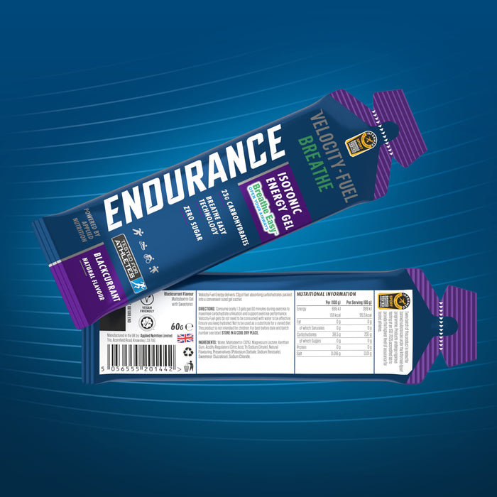 Endurance Breathe Isotonic Energy Gel, Blackcurrant - 20 x 60g