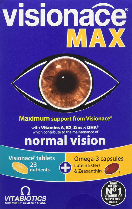 Vitabiotics Visionace Max 56 Tablets - Eye Health at MySupplementShop by Vitabiotics