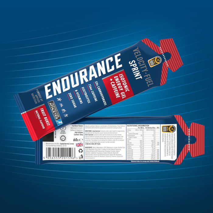 Applied Nutrition Endurance Sprint Isotonic Energy Gel + Caffeine, Fruit Burst - 20 x 60g