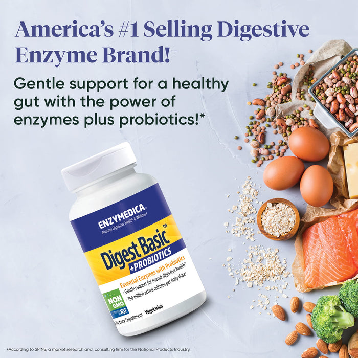 Enzymedica Digest Basic + Probiotics - 90 caps Best Value Nutritional Supplement at MYSUPPLEMENTSHOP.co.uk