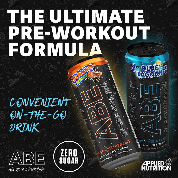 Applied Nutrition ABE Pre Workout Cans 12 x 330ml - Energy Drinks at MySupplementShop by Applied Nutrition