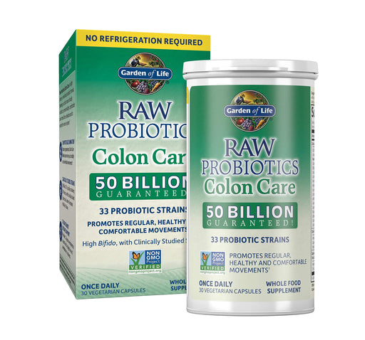 Garden of Life Raw Probiotics Colon Care - 30 vcaps | High-Quality Health and Wellbeing | MySupplementShop.co.uk